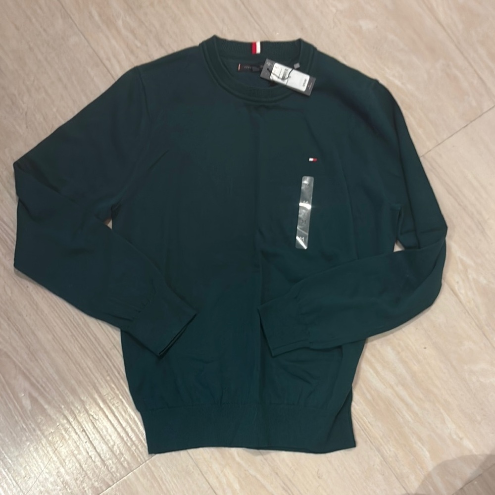 Tommy Hilfiger Men's Green Sweater sz m